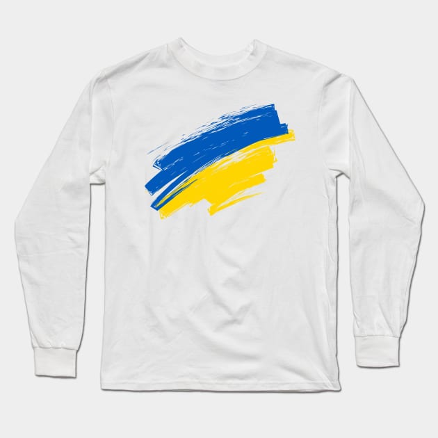 ABSRTACK FLAG UKRINE Long Sleeve T-Shirt by ASCORNION